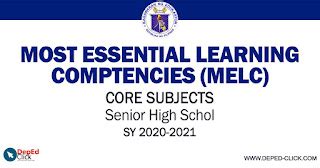 MELC SHS Core Subjects .